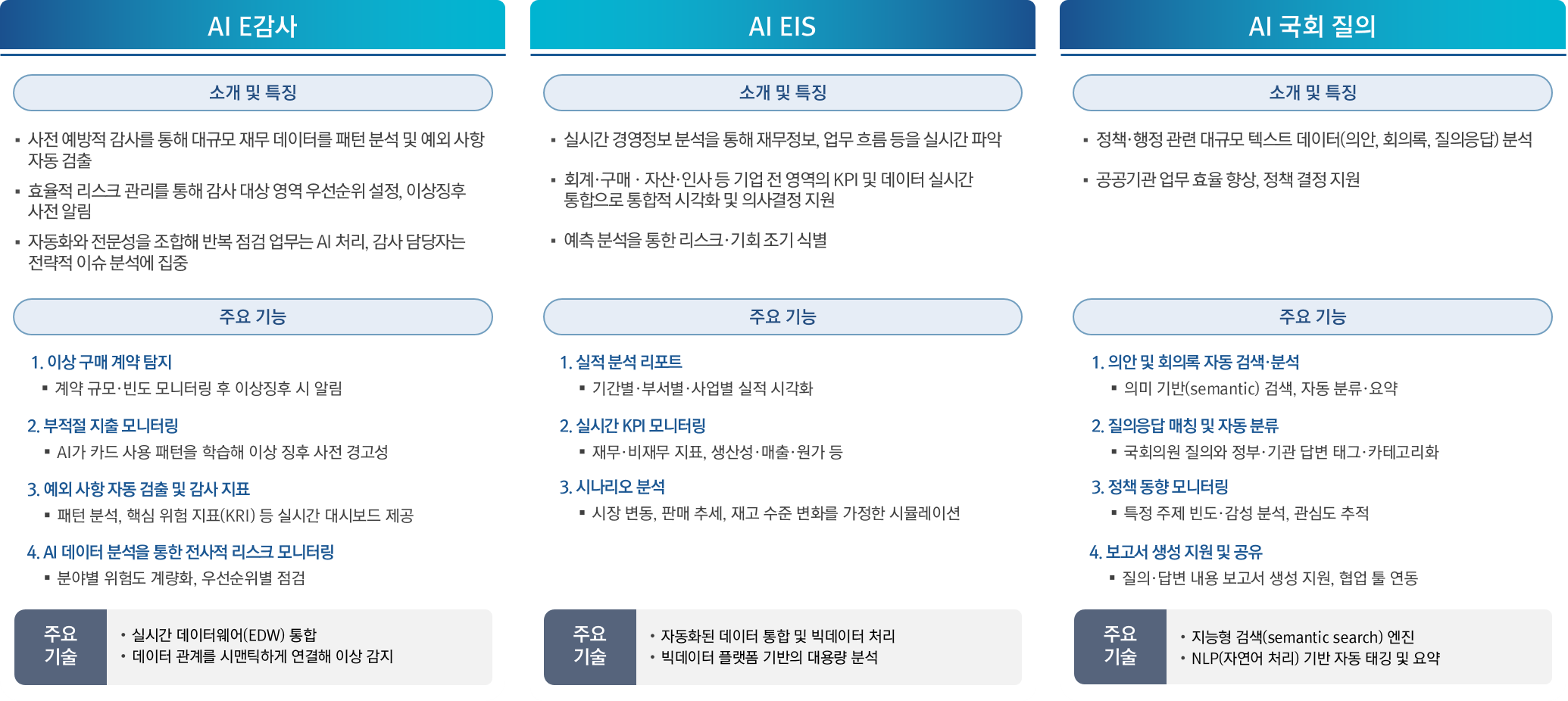 aeris 주요 기능